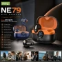 HTC NE79 Bluetooth Earphones AI Translator Earbuds Soft In-Earbuds for Wireless Headphones, Noise Reduction Long Battery