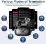 HTC NE79 Bluetooth Earphones AI Translator Earbuds Soft In-Earbuds for Wireless Headphones, Noise Reduction Long Battery