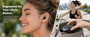 HTC NE79 Bluetooth Earphones AI Translator Earbuds Soft In-Earbuds for Wireless Headphones, Noise Reduction Long Battery