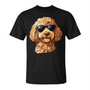Goldendoodle Sunglasses T-Shirt Black Cotton Unisex Adult Short Sleeve Digital Printing Size M L XL XXL