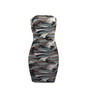 In Stock! Wish Amazon European and American Hot-Selling Sexy Chest-Wrapped Digital Print Camouflage Nightclub Hip-Covering Dress