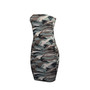 In Stock! Wish Amazon European and American Hot-Selling Sexy Chest-Wrapped Digital Print Camouflage Nightclub Hip-Covering Dress