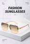 2025 New Square Box Sunglasses Trend Fashion Sunglasses Men And Women Half -frame Car Sunglasses 1202