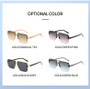 2025 New Square Box Sunglasses Trend Fashion Sunglasses Men And Women Half -frame Car Sunglasses 1202