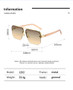 2025 New Square Box Sunglasses Trend Fashion Sunglasses Men And Women Half -frame Car Sunglasses 1202