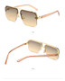 2025 New Square Box Sunglasses Trend Fashion Sunglasses Men And Women Half -frame Car Sunglasses 1202