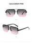 2025 New Square Box Sunglasses Trend Fashion Sunglasses Men And Women Half -frame Car Sunglasses 1202