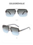 2025 New Square Box Sunglasses Trend Fashion Sunglasses Men And Women Half -frame Car Sunglasses 1202