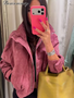 Women Faux Suede Cropped Jacket Stand Collar Snap Button Epaulet Detail Long Sleeve Loose Moto Outerwear Edgy Fall Daily Jackets