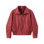 Women Faux Suede Cropped Jacket Stand Collar Snap Button Epaulet Detail Long Sleeve Loose Moto Outerwear Edgy Fall Daily Jackets