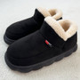Bebealy Winter Fur Men Slippers Men Shoes Outdoor Nonslip Short Plush Men Slippers Casual Fuzzy House Ankle Men Boots Flat Shoes