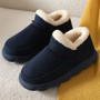 Bebealy Winter Fur Men Slippers Men Shoes Outdoor Nonslip Short Plush Men Slippers Casual Fuzzy House Ankle Men Boots Flat Shoes