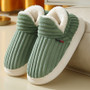 Bebealy Winter Fur Men Slippers Men Shoes Outdoor Nonslip Short Plush Men Slippers Casual Fuzzy House Ankle Men Boots Flat Shoes