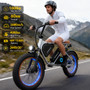 US Stock Free Ship PAMILA E3 48V 250W 20inch 15.6Ah 25km/h 40-60miles Colorful Light Mid Drive Fat Tire Electric Scooter