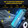 US Stock Free Ship PAMILA E3 48V 250W 20inch 15.6Ah 25km/h 40-60miles Colorful Light Mid Drive Fat Tire Electric Scooter