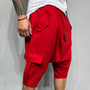Cotton Low Crotch Hip Hop Men Pants Baggy Harem Pants Soft Drawstring Solid Color Casual Loose Pants Cropped Trousers