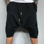 Cotton Low Crotch Hip Hop Men Pants Baggy Harem Pants Soft Drawstring Solid Color Casual Loose Pants Cropped Trousers