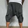 Cotton Low Crotch Hip Hop Men Pants Baggy Harem Pants Soft Drawstring Solid Color Casual Loose Pants Cropped Trousers