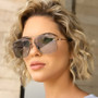 Luxury Metal Square Sunglasses Men Women Fashion Big Pilot Sun Glasses Male Classic Black Aviator Driving Travelling Shades