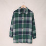 Trendy European and American Plaid Shirt for Women, Long-Sleeve, Turn-Down Collar, Button-Up, Simple Style, Autumn and Winter Women's Shirt, New Plaid Jacket for Women