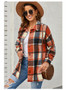 Trendy European and American Plaid Shirt for Women, Long-Sleeve, Turn-Down Collar, Button-Up, Simple Style, Autumn and Winter Women's Shirt, New Plaid Jacket for Women