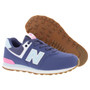 New Balance 574 Leather Girls Shoes Blue Color Walking Style