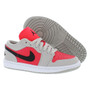 Jordan Air Jordan 1 Low Womens Shoes Color: Light Iron Ore/Black/Siren Red  100% Authentic