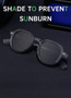 Retro Style Rectangular Frame Sunglasses Luxurious Outdoor Street Photography Sunscreen Glasses Fishing Driving