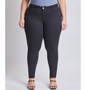 Women's Plus Size Straight Stretchy Denim Pants Mid-Waist Black Jeans Casual Black Mid-Waist Washed Pencil Jeans Length Denim