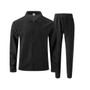 2025 Cross-Border Men's Autumn Waffle Solid Color Zipper Placket Pocket Lapel Slim Cardigan Men's Jacket Suit