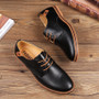 Sh11715a New Arrival Young Men Dress Shoes and Casual Fashion Shoes Navy Blue Shoes Leather Men