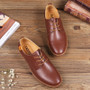 Sh11715a New Arrival Young Men Dress Shoes and Casual Fashion Shoes Navy Blue Shoes Leather Men