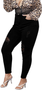 Women's Plus Size Black Ripped Jeans High Waist Distressed Skinny Denim Pants Street Fashion Ready Stock