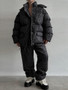 Leopard Print Women's Winter Down Jacket Pant Set Hooded Full Sleeve Zipper Jacket Elastic Waist Pants 2026 Warm Padded Coat Set