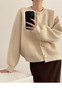 AOSSVIAO Women Cardigans Sweater O-neck Autumn Winter Knitted Loose Cardigans Solid Single Breasted Womens Sweaters