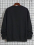 Men's autumn and winter fashionable casual loose and simple letter print pullover long sleeved warm round neck sweatshirt