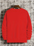 Men's autumn and winter fashionable casual loose and simple letter print pullover long sleeved warm round neck sweatshirt