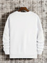 Men's autumn and winter fashionable casual loose and simple letter print pullover long sleeved warm round neck sweatshirt