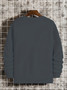 Men's autumn and winter fashionable casual loose and simple letter print pullover long sleeved warm round neck sweatshirt