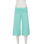 SUCHCUTE Women Fold Over Low Waist Knit Capri Pants Wide Leg Cropped Culottes Loose Flowy 7/8 Trousers Y2K Casual Streetwear New