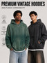 Fashion Supplier US Warehouse Acid Wash Blank Calm Fit Streetwear Mens Oversized Hooded Sweatshirt Vintage Sunfaded Hoodie