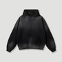Fashion Supplier US Warehouse Acid Wash Blank Calm Fit Streetwear Mens Oversized Hooded Sweatshirt Vintage Sunfaded Hoodie