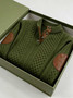 Men's Casual Long Sleeve Hoodie Autumn Winter Fashionable Mature Henry Collar Embroidered Stand Collar Sweatshirt