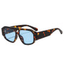 JNPCXI Fashion Double Bridges Polygon Square Women Sunglasses Green Shades UV400 Men Sun Glasses