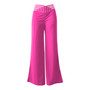 Women High Waist Flared Pants Office Casual Sheer Mesh Patch Crisscross Y2K Trousers Elegant Streetwear Work Pants Lady Clothes