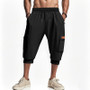 Cross-border Men's Amazon Summer American Cropped Casual Pants Simple Heavy Hip-hop Leg Men's Casual Pants