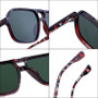 SHAUNA Retro Double Bridges Square Women Gradient Sunglasses Shades UV400 Fashion Rivets Decoration Men Sun Glasses