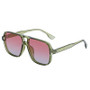 SHAUNA Retro Double Bridges Square Women Gradient Sunglasses Shades UV400 Fashion Rivets Decoration Men Sun Glasses
