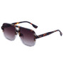 SHAUNA Retro Double Bridges Square Women Gradient Sunglasses Shades UV400 Fashion Rivets Decoration Men Sun Glasses
