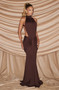 Mozision Turtleneck Backless Sexy Maxi Dress Women Gown Elegant Off-shoulder Sleeveless Ruched Bodycon Club Party Long Dress
